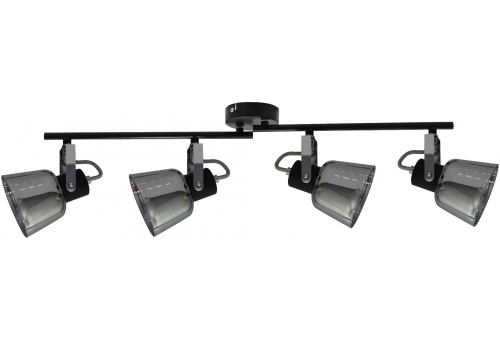 Luz de teto Maya 4xE14 com suporte Preto