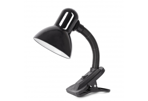 Basic Stolová lampa Štipcovateľné Čierna Max 60W