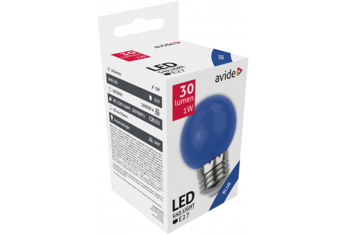 Dekor LED Lichtquelle G45 1W E27 Blau