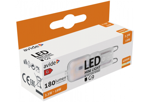 LED 2.5W G9 NW horizontal