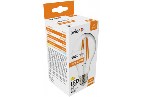 LED Filament Globo 12W E27 A70 180° NW High Lumen