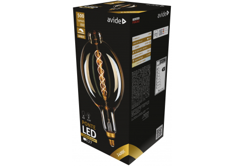 LED Jumbo Filament Ponte 180x385mm Amber 8W E27 2400K Regulável