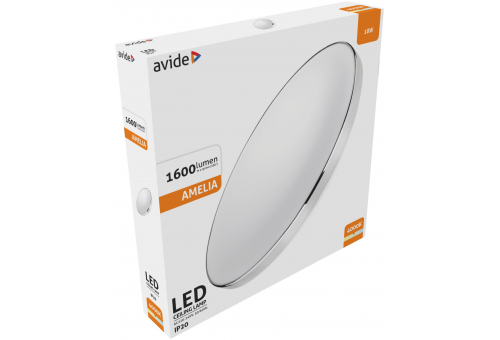 LED Luz de teto Amelia Crómio 18W 355*65mm NW