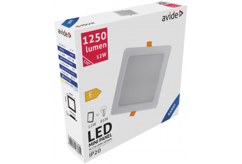 LED Luz de teto encastrável quadrada Plástico 12W CW