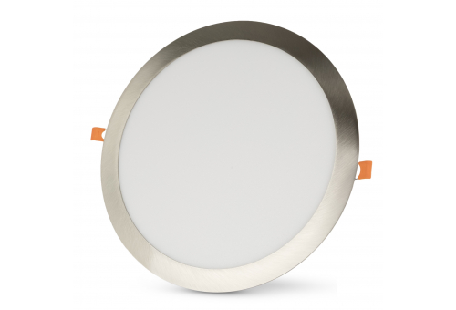Plafonieră LED încorporabilăl 24W NW Rotundă Aluminiu Satin Nichel Avide