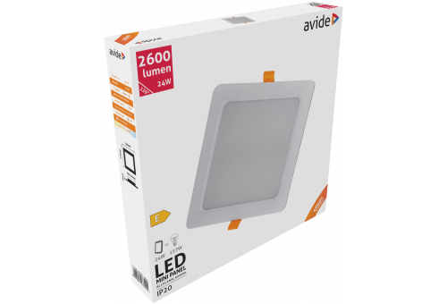 LED Luz de teto encastrável quadrada Plástico 24W NW