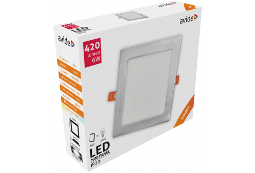 LED Luz de teto encastrável quadrada Alu Cetim Níquel 6W NW