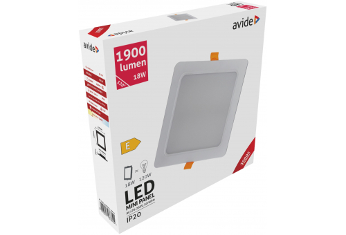 LED Luz de teto encastrável quadrada Plástico 18W WW