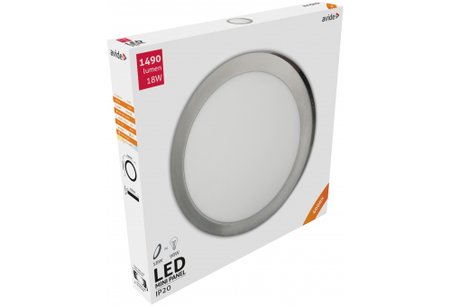 LED Luz de teto redonda que pode ser montada na parede Alu Cetim Níquel 18W NW