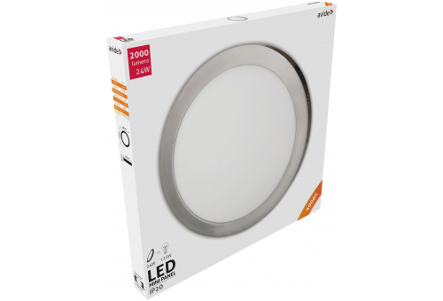 LED Luz de teto redonda que pode ser montada na parede Alu Cetim Níquel 24W NW