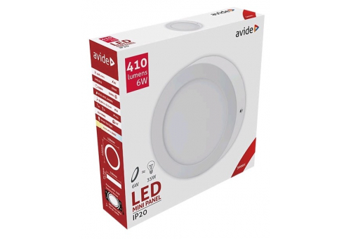 LED Luz de teto redonda que pode ser montada na parede Alu 6W WW