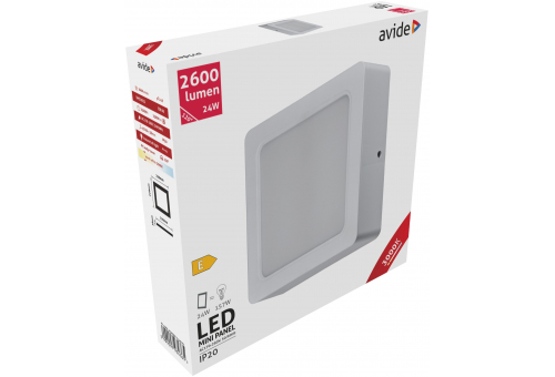 LED Pode ser montado na parede Quadrado Luz de teto Plástico 24W WW