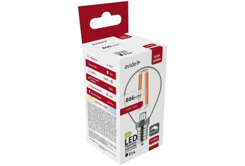 Avide LED Filament Mini Globe 5.9W E14 WW 2700K Dimmable