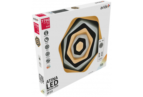 Luz de teto design Atina 85W(42.5+42.5) RF com telecomando