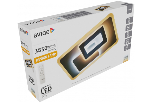 Luz de teto design Brayden RF com telecomando