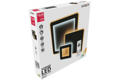 Luz de teto design Sophie 93W (46,5+46,5) RF com telecomando