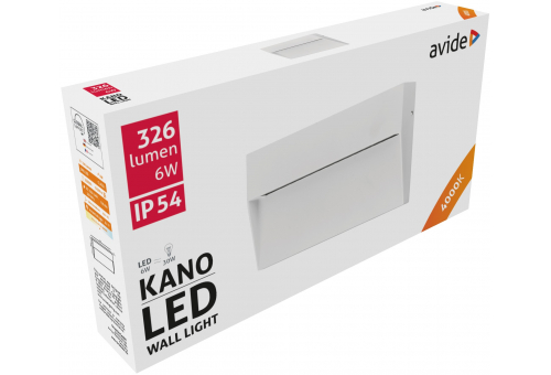 Lâmpada de escada exterior Kano LED 6W NW IP54 18cm