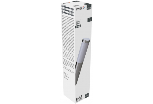 Lampă de perete 1xE27 cu senzor PIR IP44 Satin Nichel Boca Avide